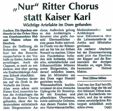 Grafvondst Ritter Chorus Dom Aken