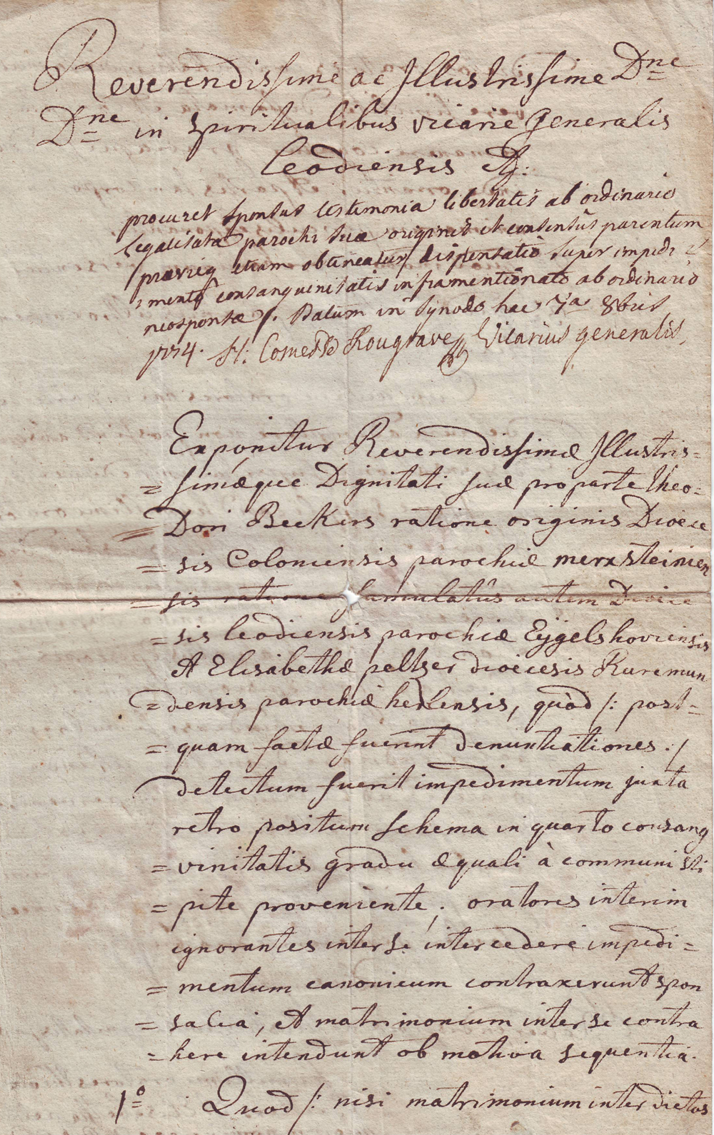 Blad 3 van kerkelijke huwelijksakte Eygelshoven 1774