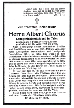Bidprentje Albert Chorus