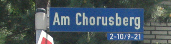 Am Chorusberg Aken straatnaambord